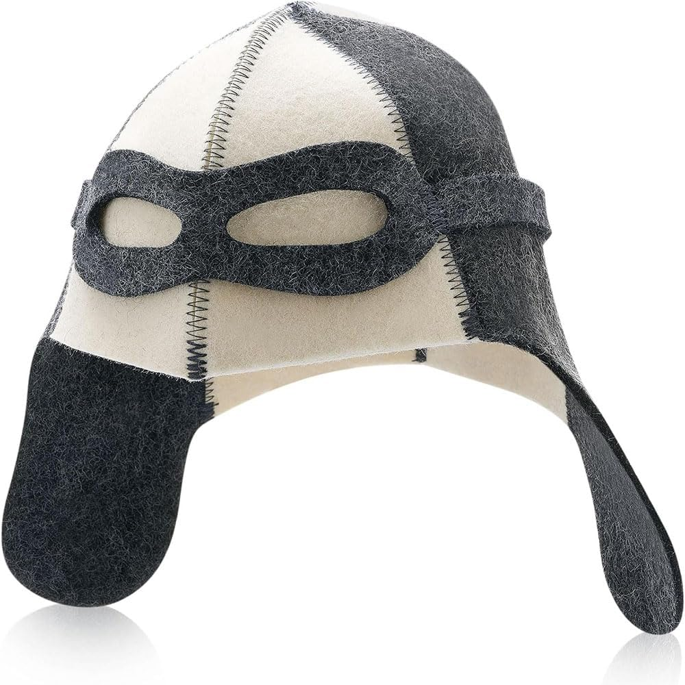 Lyhaogao Creative Felt Sauna Hat for Men and Women, Breathable Wool Pilot Cap for Steam Room Thermal Insulation Headwear for Sauna Sessions, Hot Yoga, Relaxation, Lightweight and Sweat Wicking Design image number 6