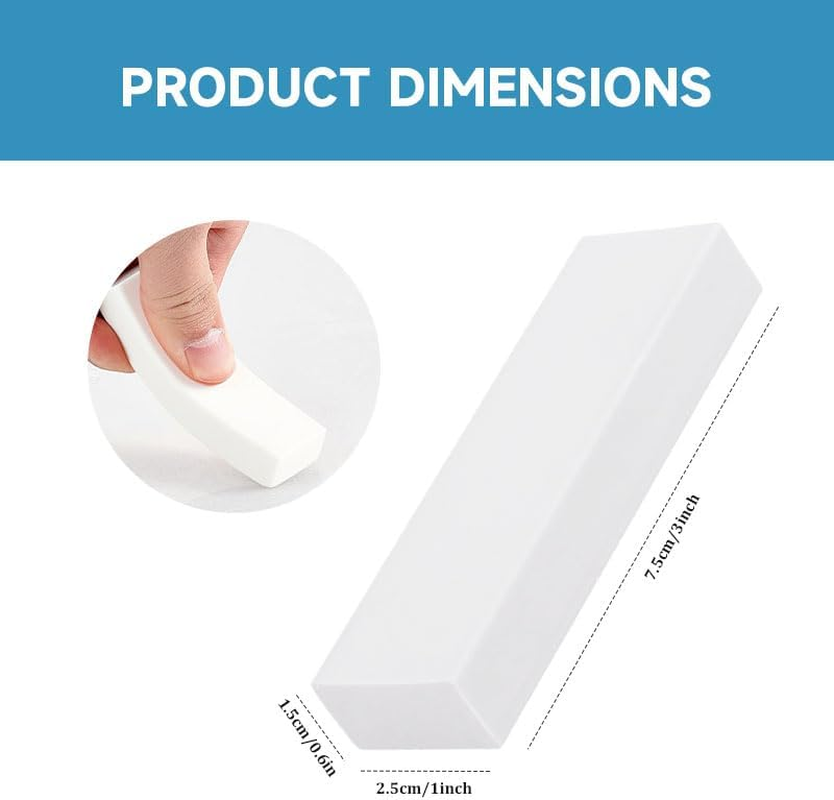 Suede Eraser, Shoe Cleaning Rubber Eraser Tool, Strong Dirt Removal, Use for Suede, White Shoes and Sofa (White) image number 1