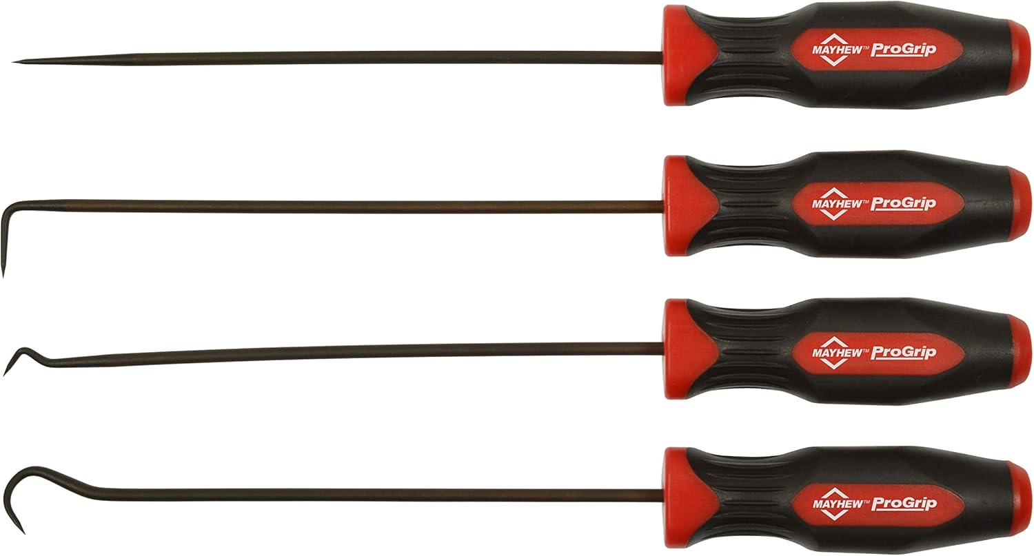 Mayhew Tools 13095 Progrip 6-Piece Long Pick Set, Black Oxide Finish image number 1