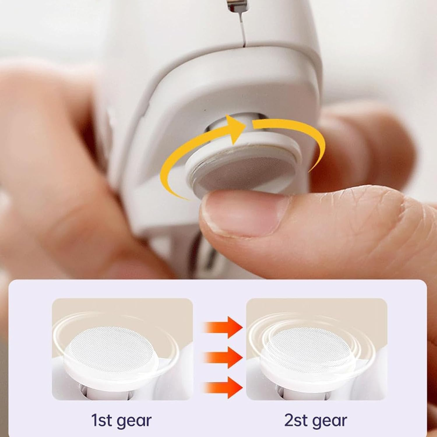 2026 New Automatic Nail Clippers for Seniors, Electric Nail Trimmer Polisher, 2-Speed USB Rechargeable Electric Toenail Clippers with Light and Nail Scraps Storage for Thick Toenails (Black) image number 3