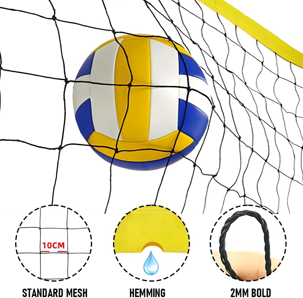 Portable Volleyball Net Set Outdoor Portable Volleyball Net System for Beach Backyard, Kids Adults Volleyball Net Set with Adjustable Height Poles, All in One Carry Bag image number 5