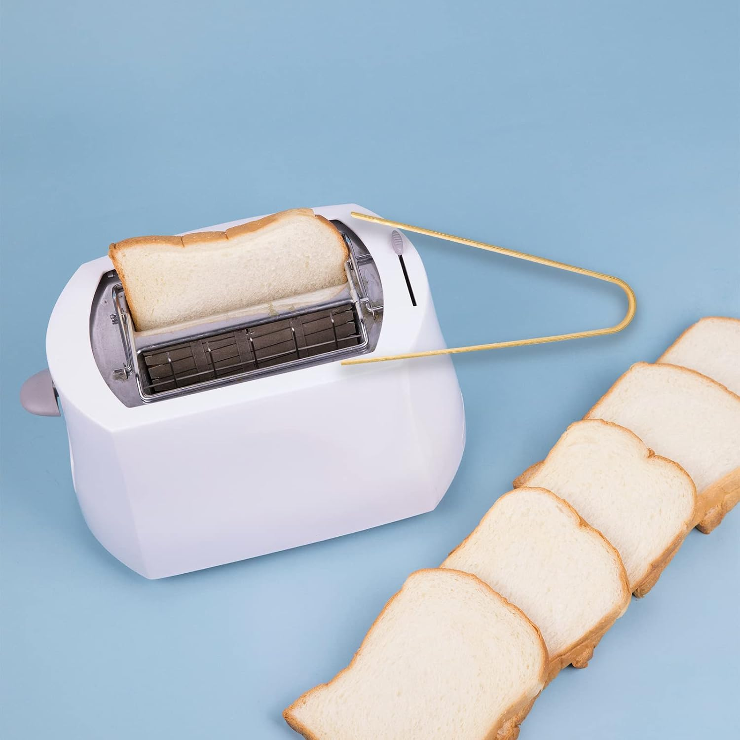 SAVITA 100Pcs 4 Inch Bamboo Tongs Disposable, Handy Natural Wooden Cooking Tongs Mini Bamboo Cooking Utensils for Toast Bread Food Serving