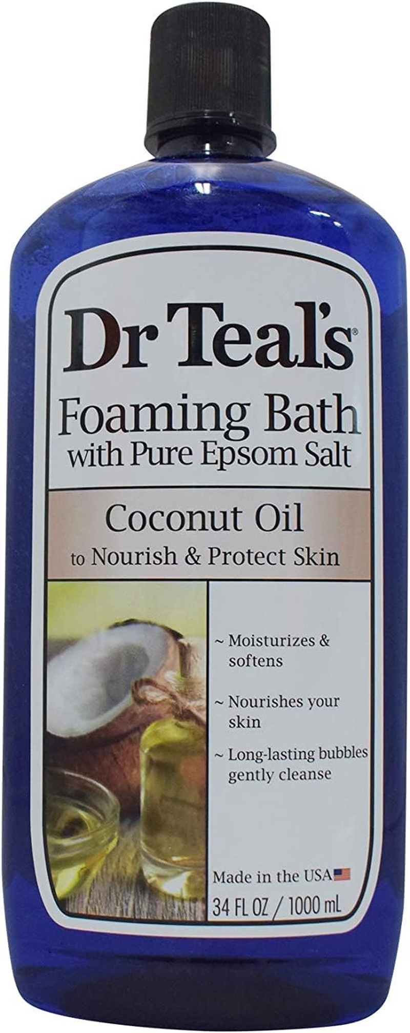 Dr Teal'S Foaming Bath 3-Pack (102 Fl Oz Total) Coconut Oil image number 2