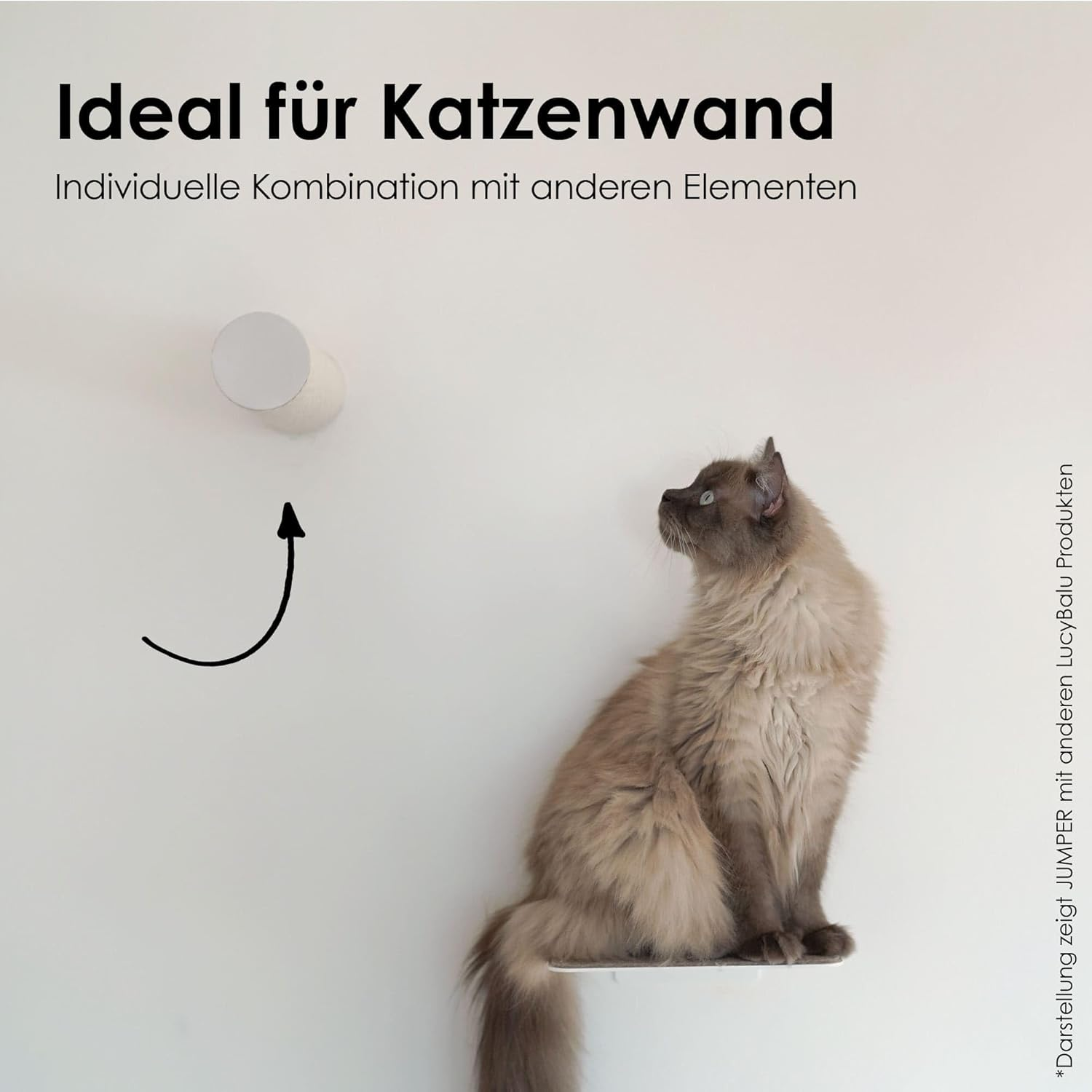 Lucybalu&reg; Jumper Lite Cat Scratching Post & Climbing Step for the Wall | Cat Stairs Made of Paper Rope for Cats Climbing Wall | Cat Step | Scratching Post for Wall Mounting | Wall Scratching Post | image number 6