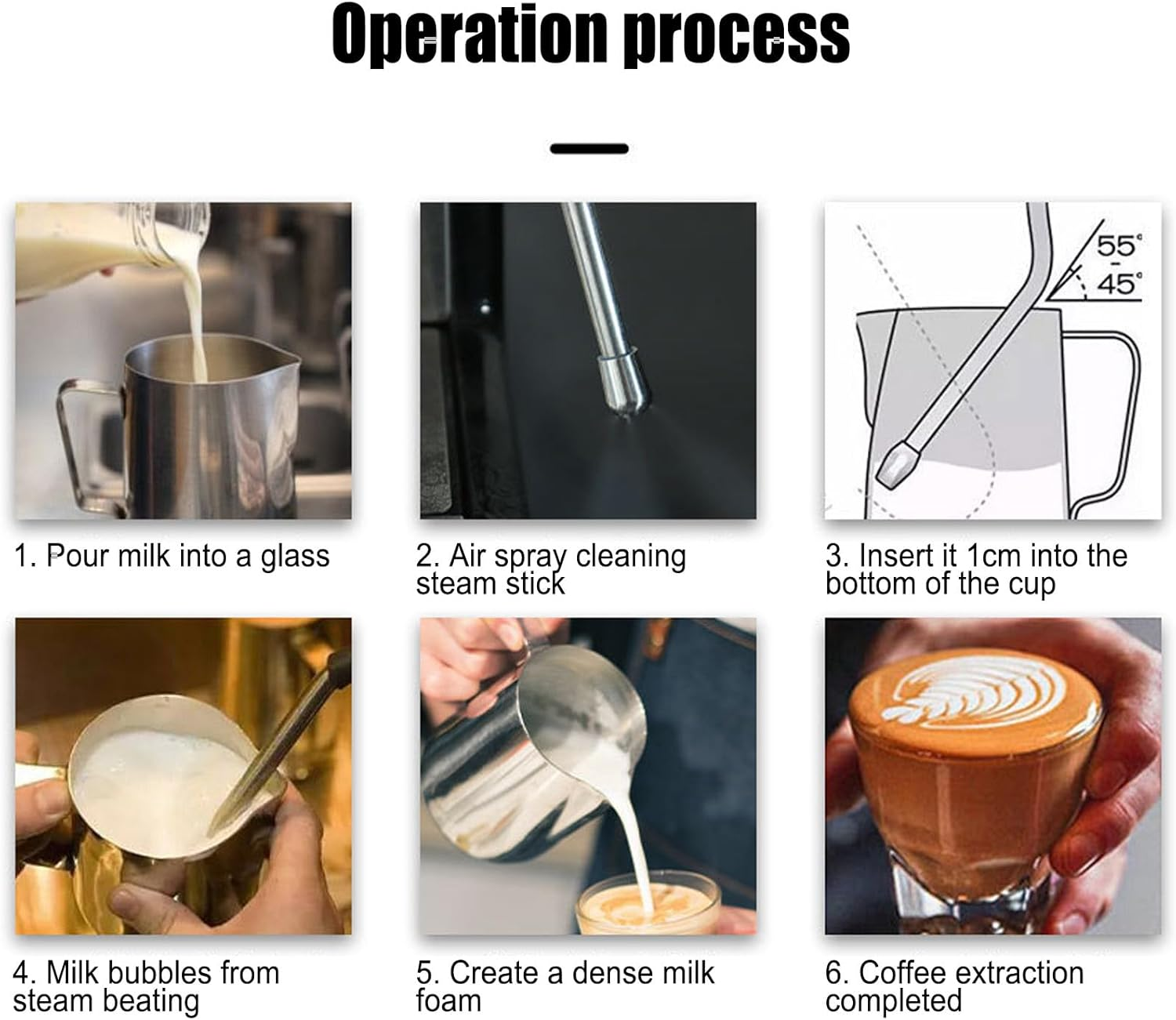 Steam Nozzle Tip Spout, Stainless Steel Tip Milk Foam Spout Rust Proof Coffee Maker Steam Nozzle for Breville 8 Series Coffee Machine 4 Hole image number 3