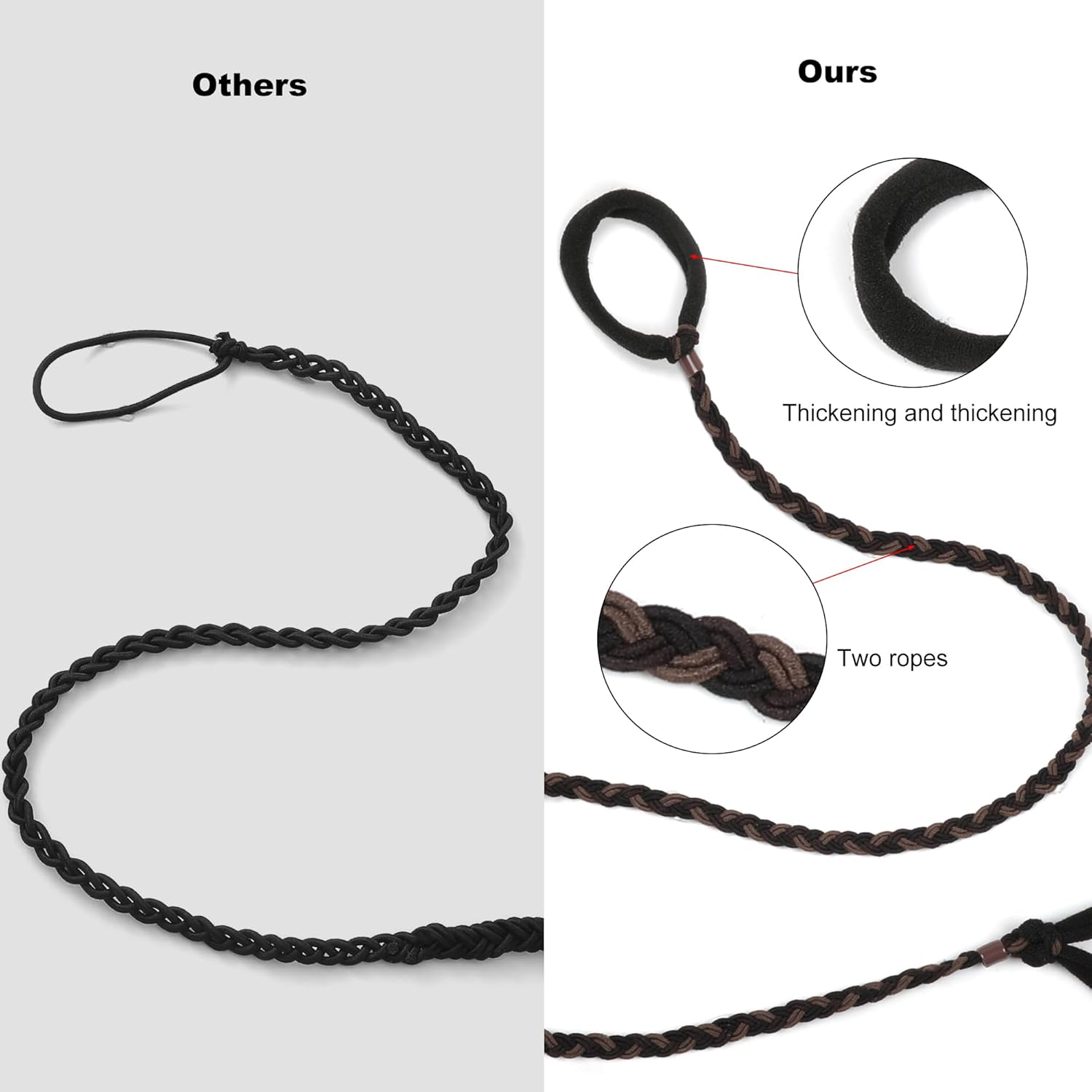 Sport Hair Ties for Women Pony Tails Elastic Hair Ties for Gym Braided Hair Ties Spiral Hair Ties for Swimming Sports - 4 Bright Color image number 5