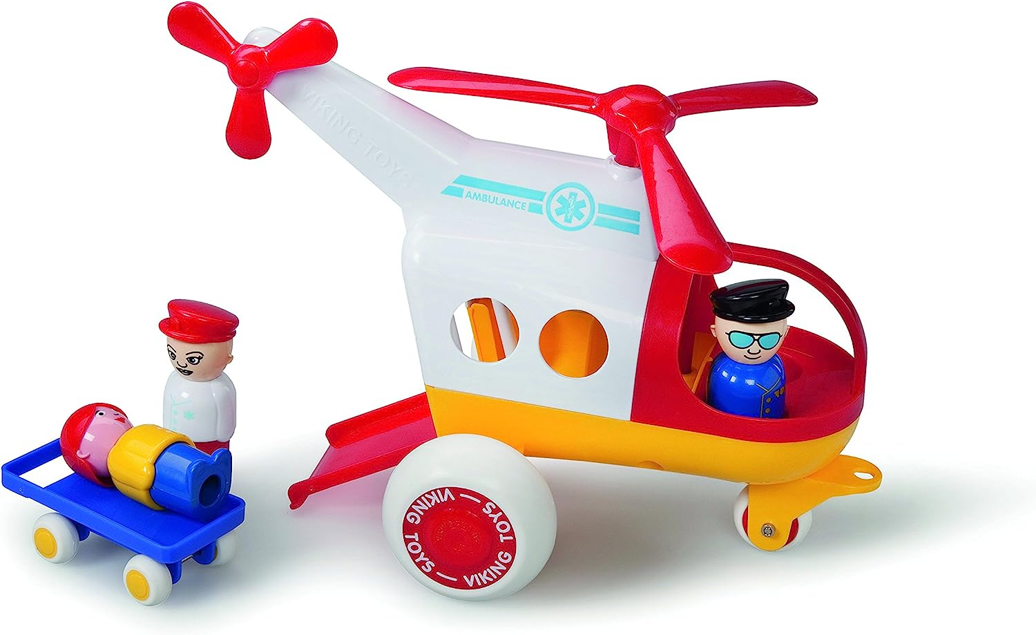 Viking Toys - Jumbo Ambulance Helicopter with 3 Fi