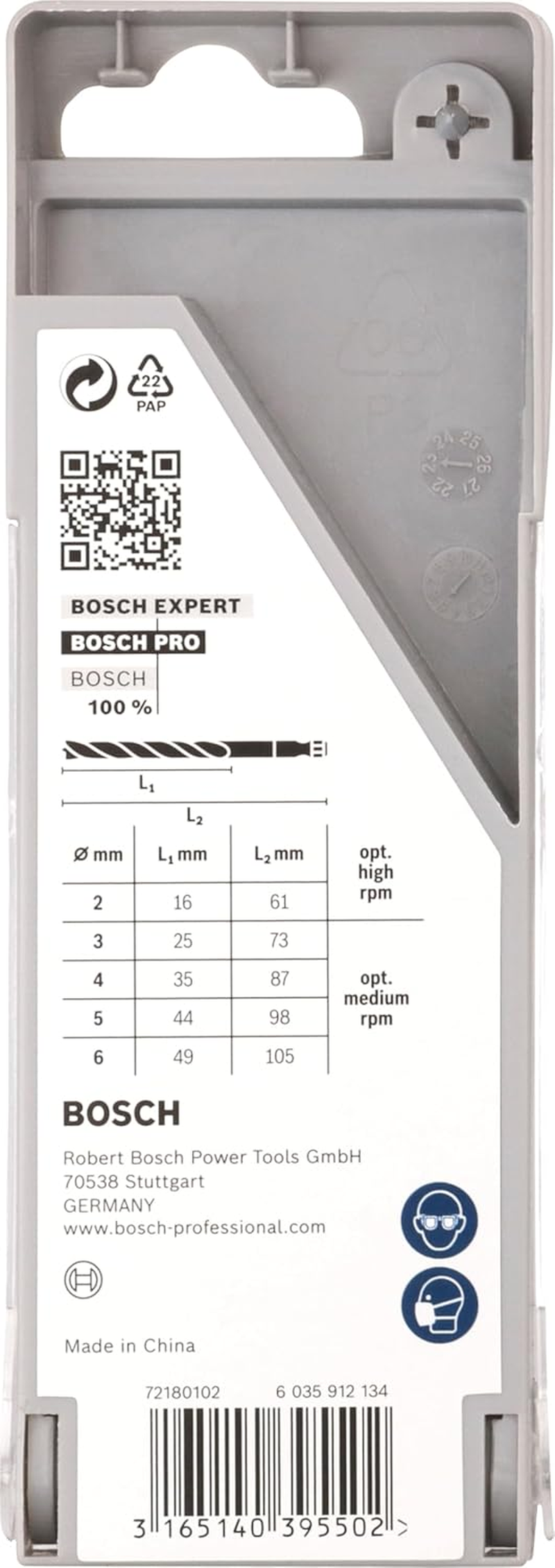 Bosch 5X PRO Wood HSS Brad Point Drill Bit Set (For Softwood, Hardwood, &Oslash; 2,0, 3,0, 4,0, 5,0, 6,0 Mm, Professional Accessory Rotary Drill/Drivers) image number 3