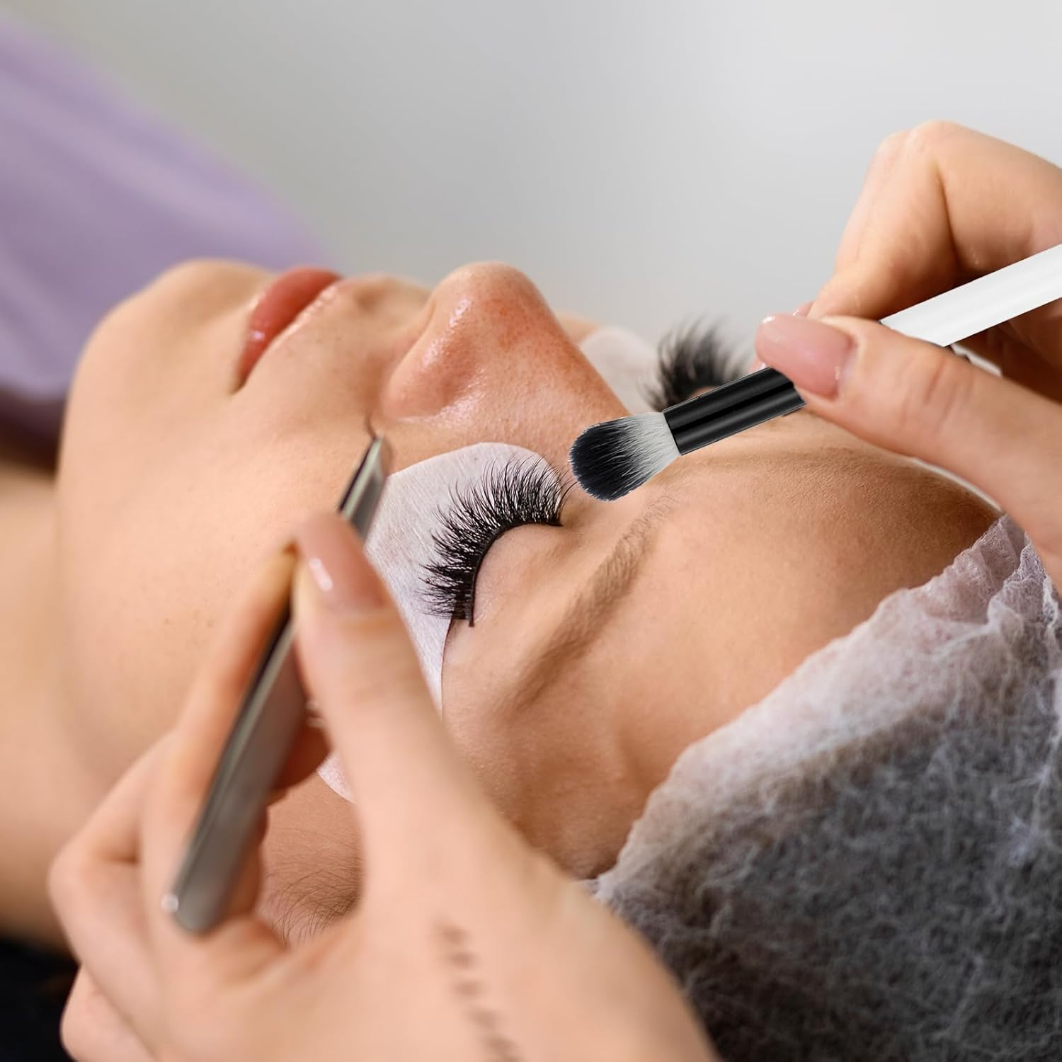 12 PCS Eyelash Cleaning Brush Lash Extension Brushes for Cleansing Lash Bath Cleanser Brush Lash Shampoo Brush Eyeshadow Brush Set Lashes Extension Supplies image number 3