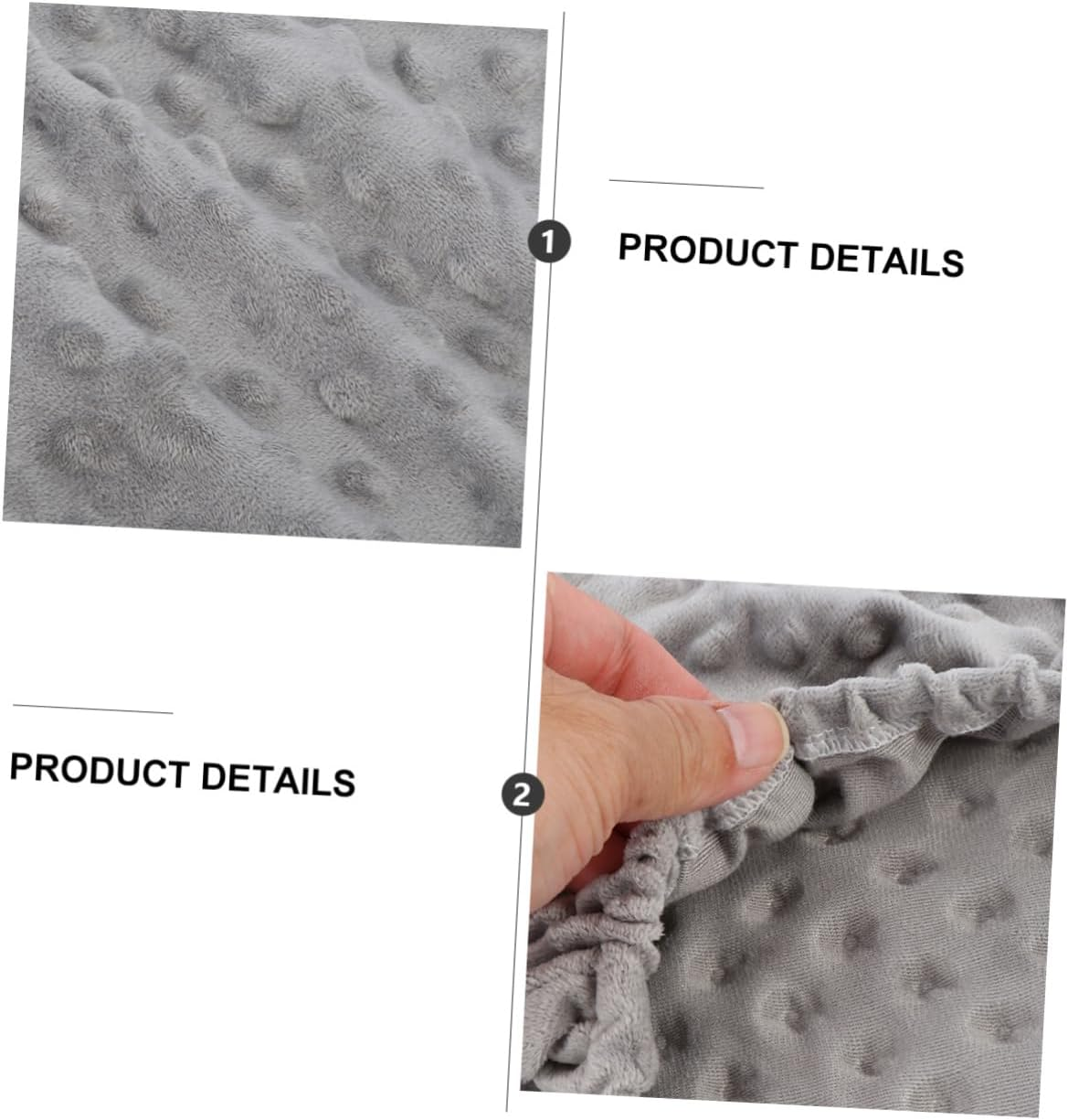 IMIKEYA Baby Diaper Changing Pad Cover Breathable Gray Detachable Massage Table Change Cover for Infants, Compatible Standard Changing Mats image number 3