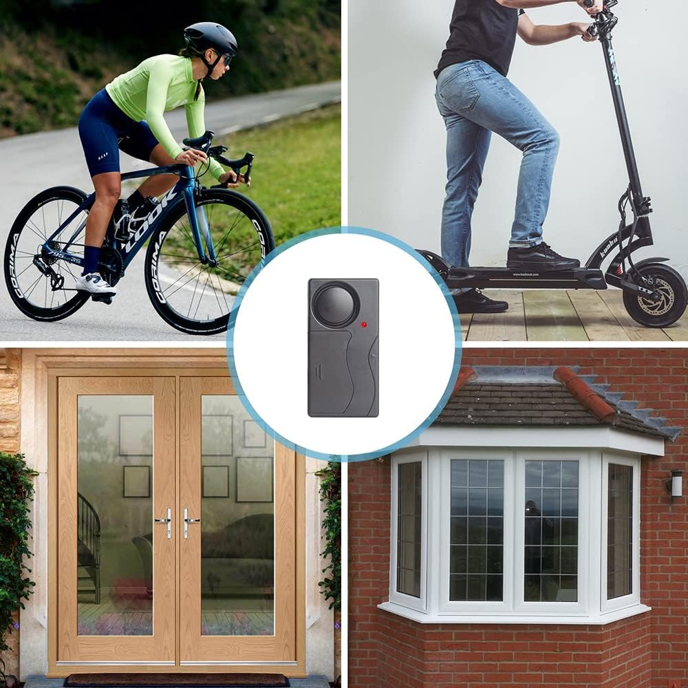 Lancoon 2 Packs Anti-Theft Vibration Alarm, 110Db Loud Sensitivity Adjustable Motion Sensor Burglar Safety System for Door Window Bike Motorcycle Motorhome image number 1