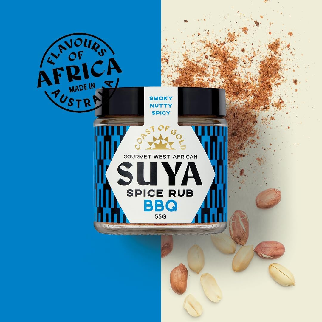 Coast of Gold Suya Spice BBQ Rub, 55G, Smoky, Nutty, Hot Pepper Flavour, Versatile Plant-Based West African Inspired Seasoning for Grilling Meats, Seafood and More image number 2