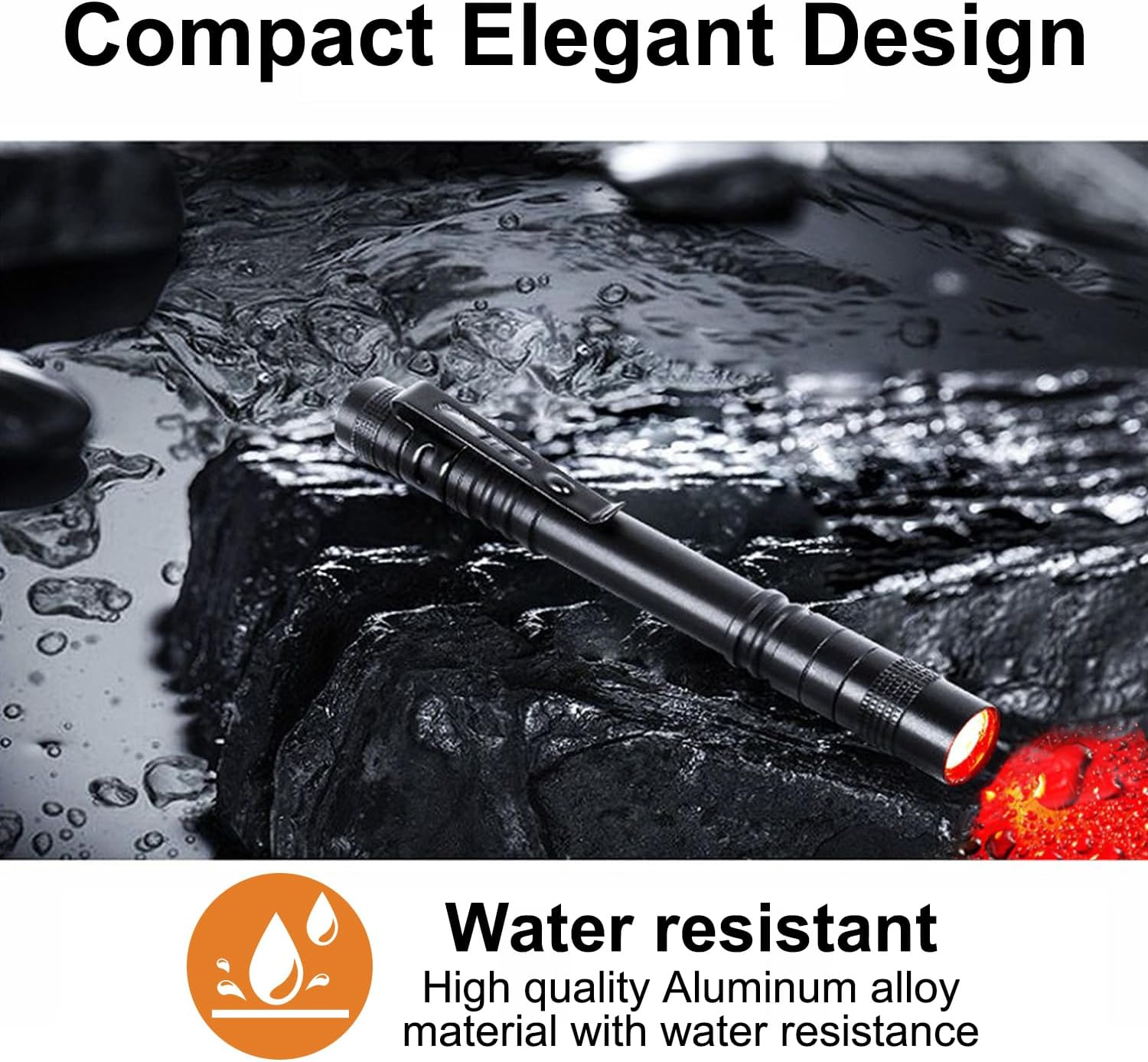 HYVCZP 4 Pcs Red Light Flashlight Red Light Pen Light Flashlight Super Bright Red LED Flashlight Red Torch for Aviation, Astronomy, Night Observation image number 3