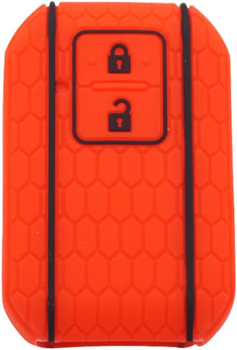 OTMIK Silicone Car Key Cover Case Compatible with Suzuki New Swift Wagon R Monopoly Ignis XL7 Soft Key Shell (Balck 2 Buttons)