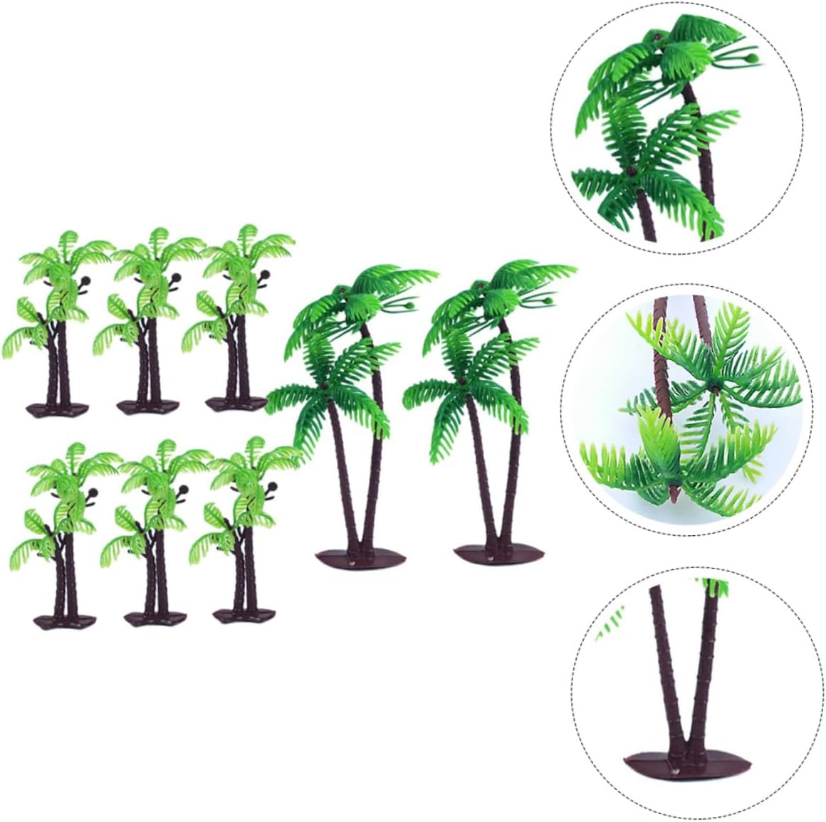8Pcs Coconut Tree Birthday Cake Cards Creative Paper Decor Insert for Birthday Dance Party Festival Occasions image number 2