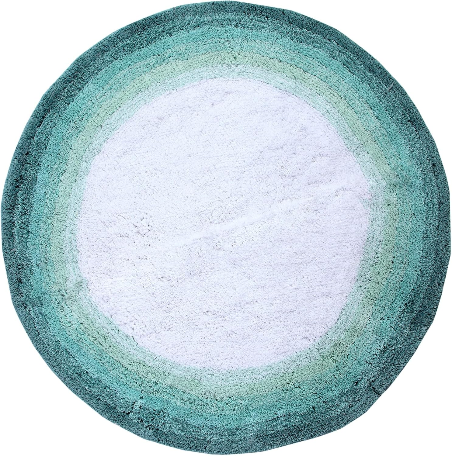Better Trends Torrent Collection Is Ultra Soft, Plush and Absorbent Tufted Bath Mat Rug 100 Percent Cotton in Vibrant Colors, 30" Round, Turquise image number 7