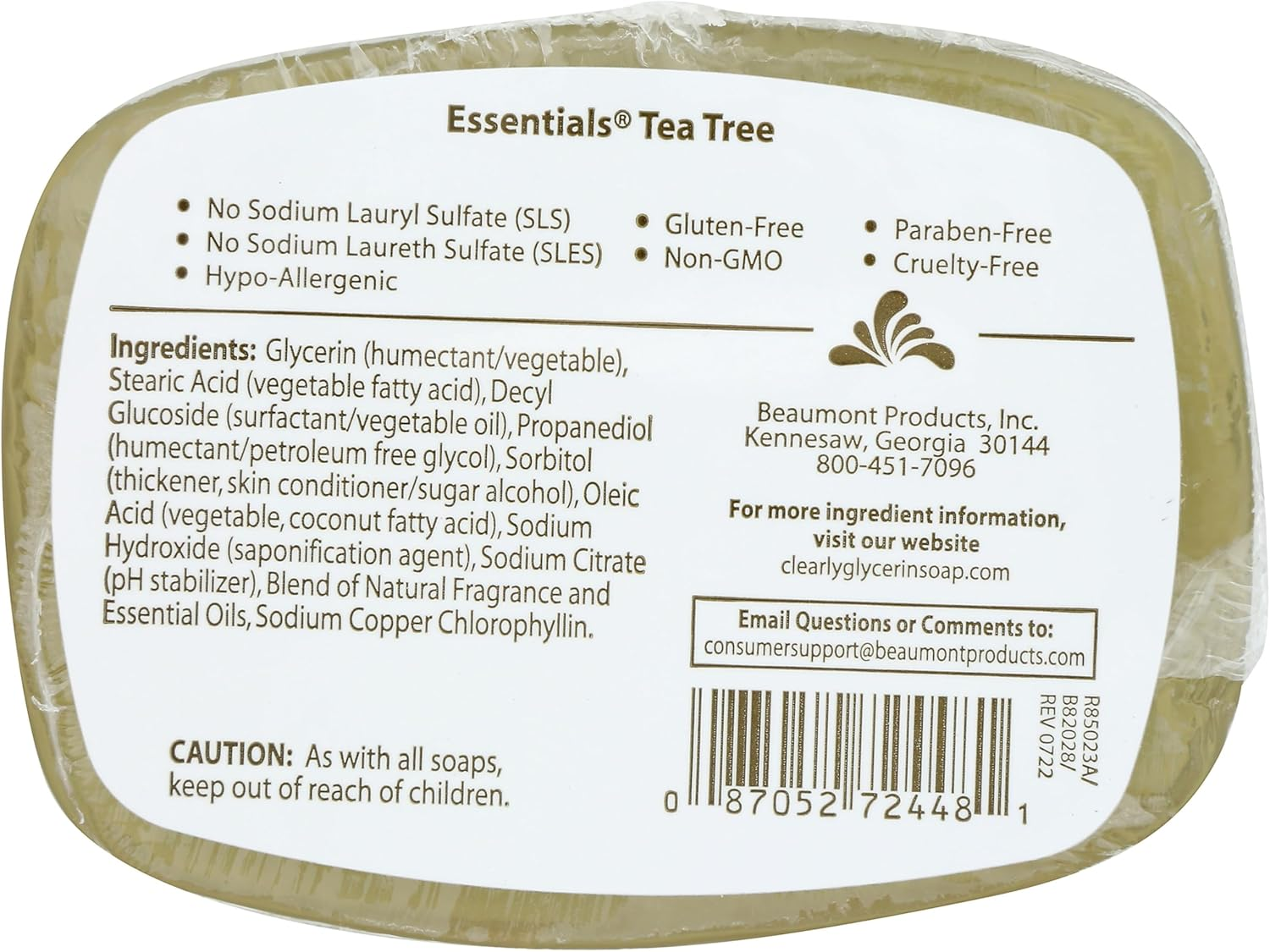 Clearly Natural Essentials Glycerin Bar Soap, Pack of 12, 4-Ounces Each