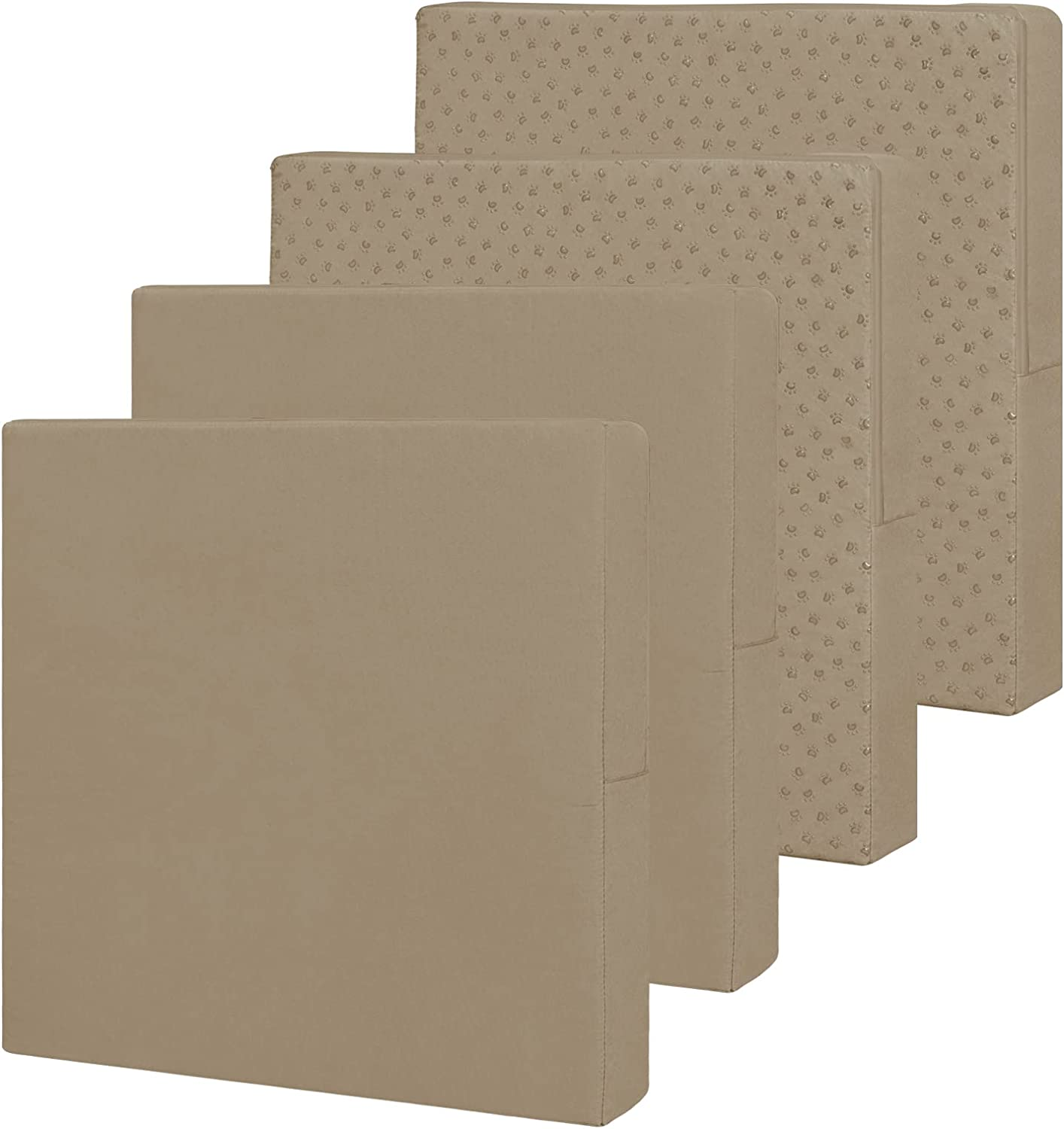 Easy-Going Waterproof Patio Cushion Covers 24X24X4 Inch 4 Pack Replacement Non-Slip Outdoor Seat Cushion Slipcover with Zipper. ONLY Covers. Camel image number 3