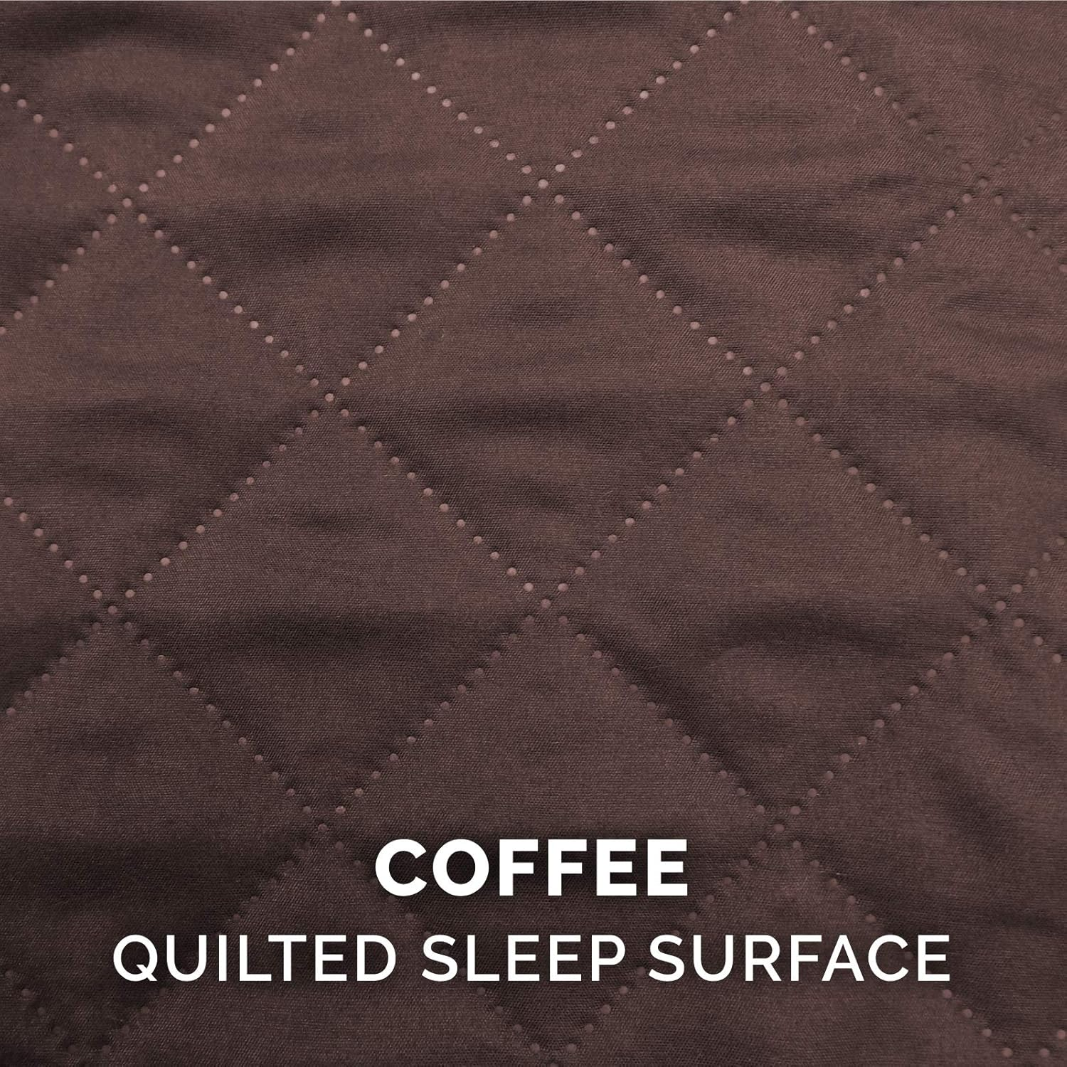 Furhaven Quilted Sofa-Style Dog Bed Replacement Cover - Coffee, Large image number 5