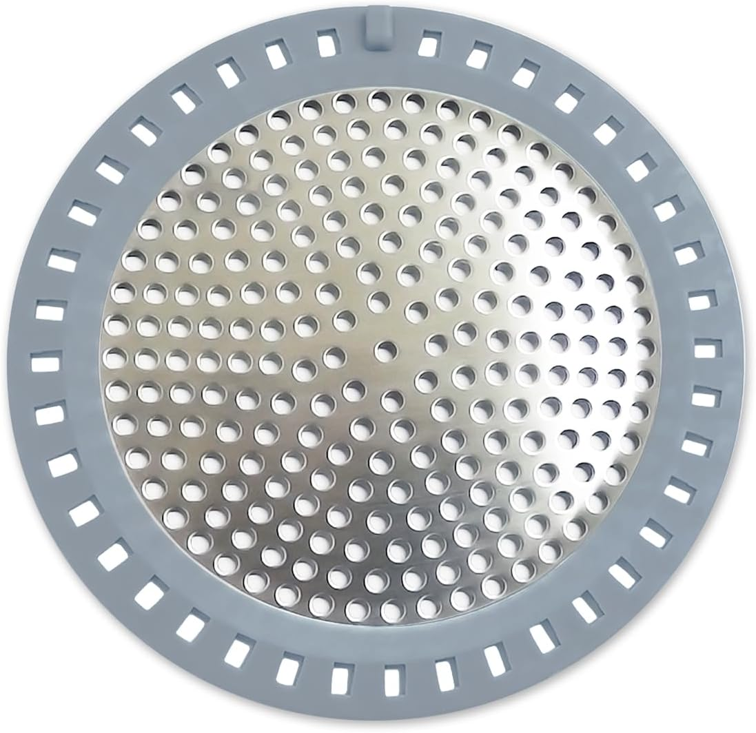 Drain Hair Catcher, Shower Hair Drain Catcher, Shower Drain Cover, Bathtub Drain Strainer, Tub Hair Catcher, Bathroom Sink Strainer Hair Trap Filter, Bathroom Drain Defender, Flat, Round