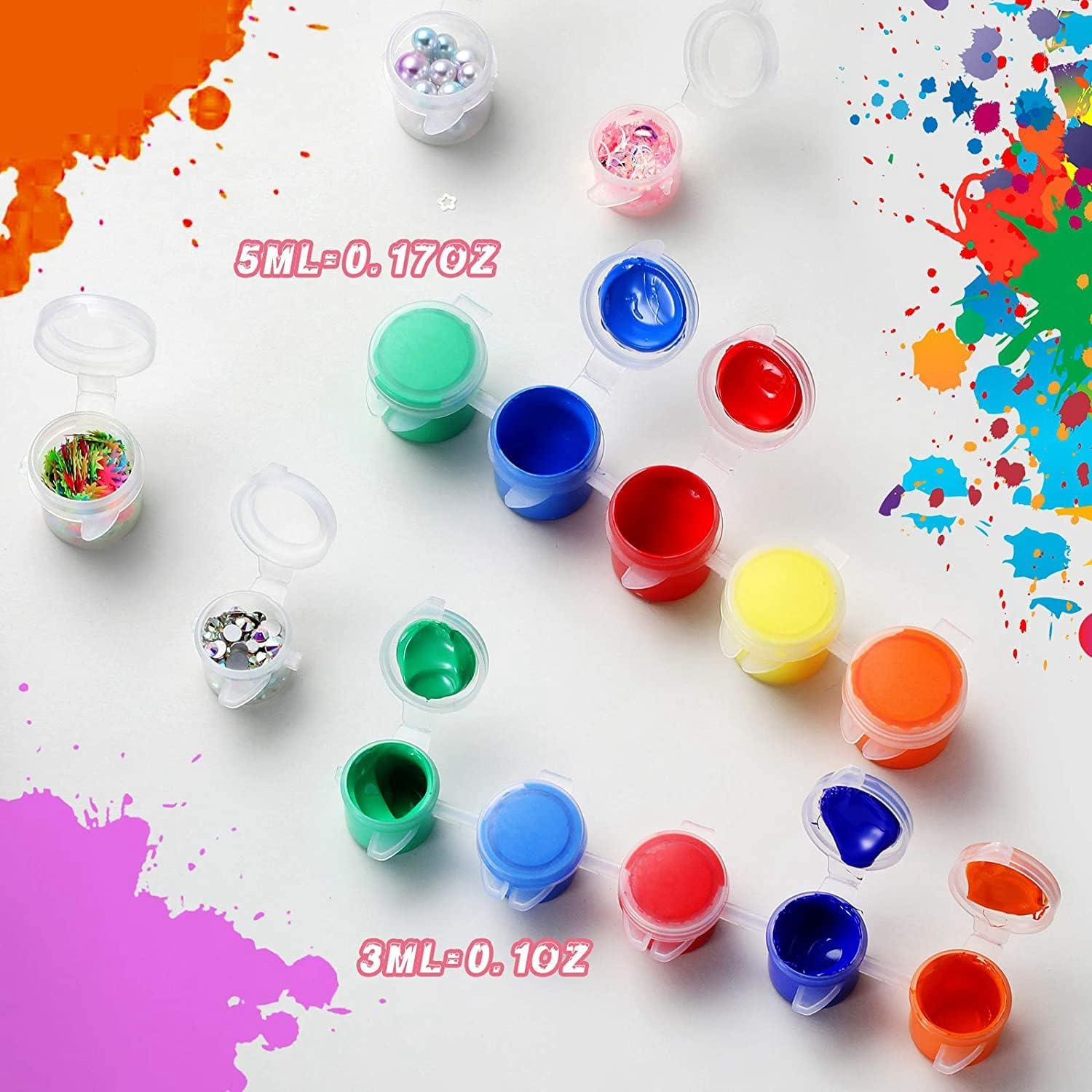 Spacesea 100 Strips 600 Pots Empty Paint Strips Paint Cup Clear Plastic Storage Containers Painting Craft Supplies(3 Ml/ 0.1 Oz) image number 3