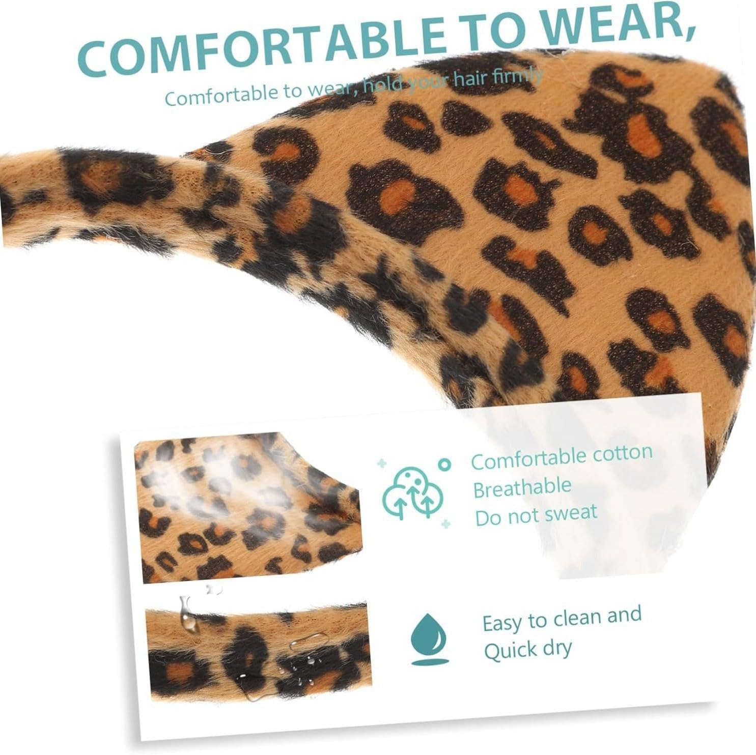 Cheetah Ears Headband - Leopard Cat Ears Accessory for Women image number 4