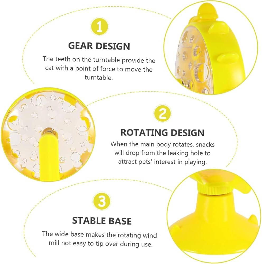 RUTREZOGO 2-Pack 360&deg; Rotating Pet Puzzle Toy - Adjustable Treat Dispenser for Cats & Dogs, Slow Feeder Enrichment Toy with Suction Cup for Small/Medium/Large Pets, Blue image number 6