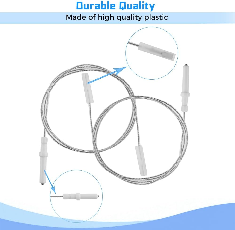 Mtsooning 2PCS Igniter Ceramic Electrode, 900Mm/35.43Inch Ignitor Wire and Ceramic Electrode Assembly for BBQ Grill Heater BBQ Igniter Electrode, Ceramic Height 40Mm/1.57Inch