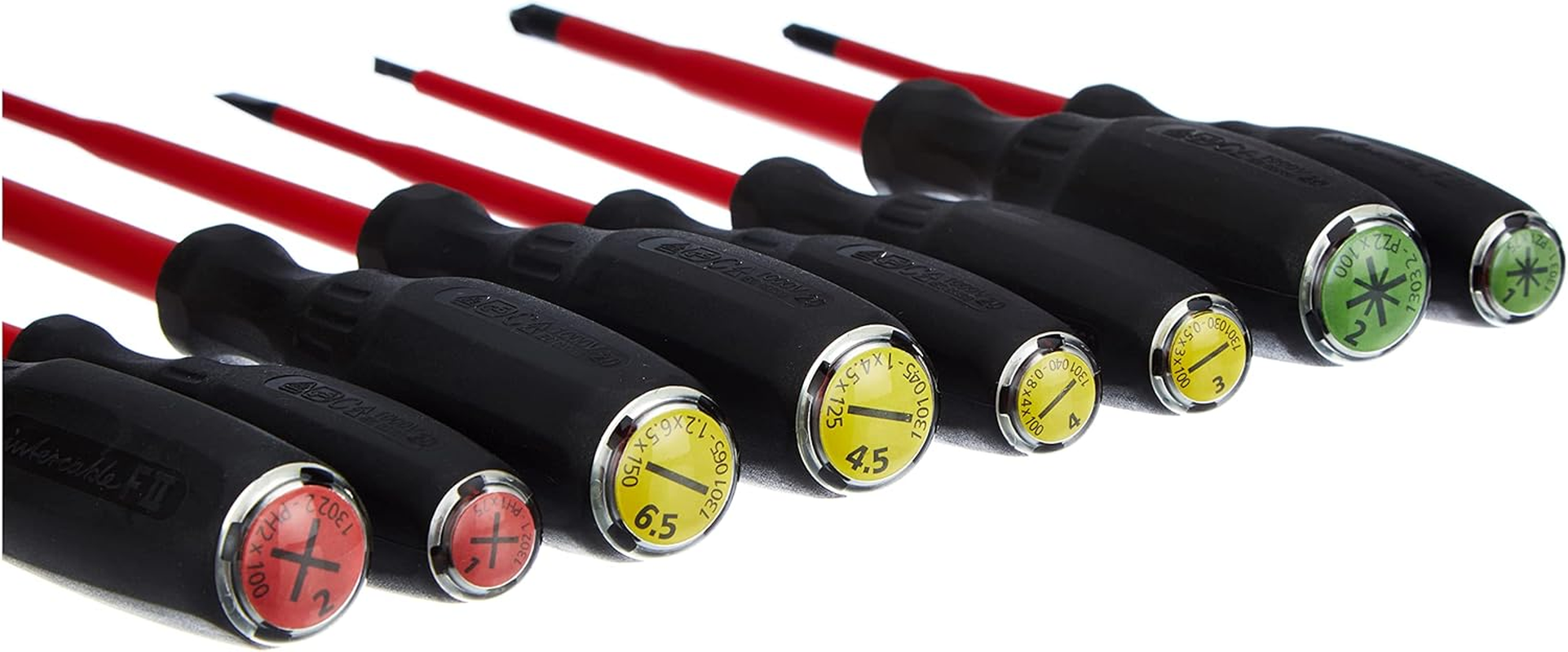 Intercable AO1714 Set of 8 Screwdrivers with F1 Scissors, Red image number 1