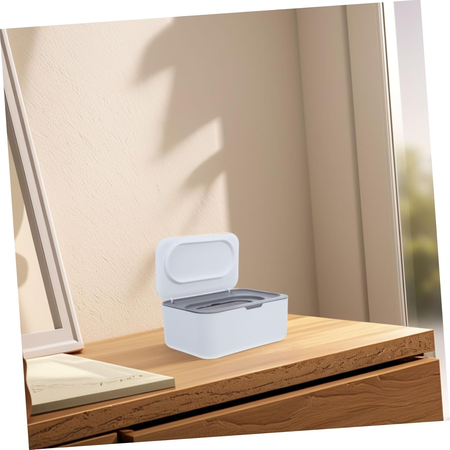 Facial Tissue Dispenser Box Modern Design Farmhouse Style Tissue Box Cover Wipe Maintenance image number 5