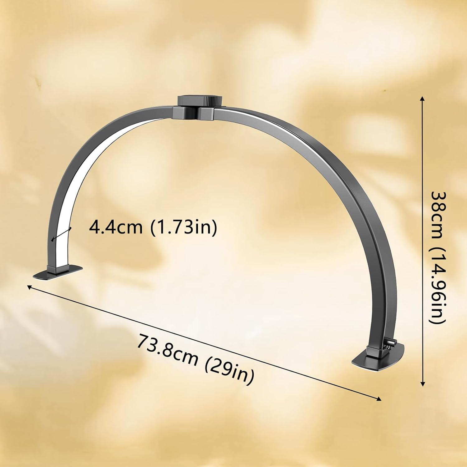 SMOCTAR Crescent Moon Lamp for Nails, 74 Cm Foldable LED Nail Table Lamp for Nail Tech with Phone Holder, Crescent Moon Light, Aesthetician Eyelash Light for Tattoo, Black image number 4