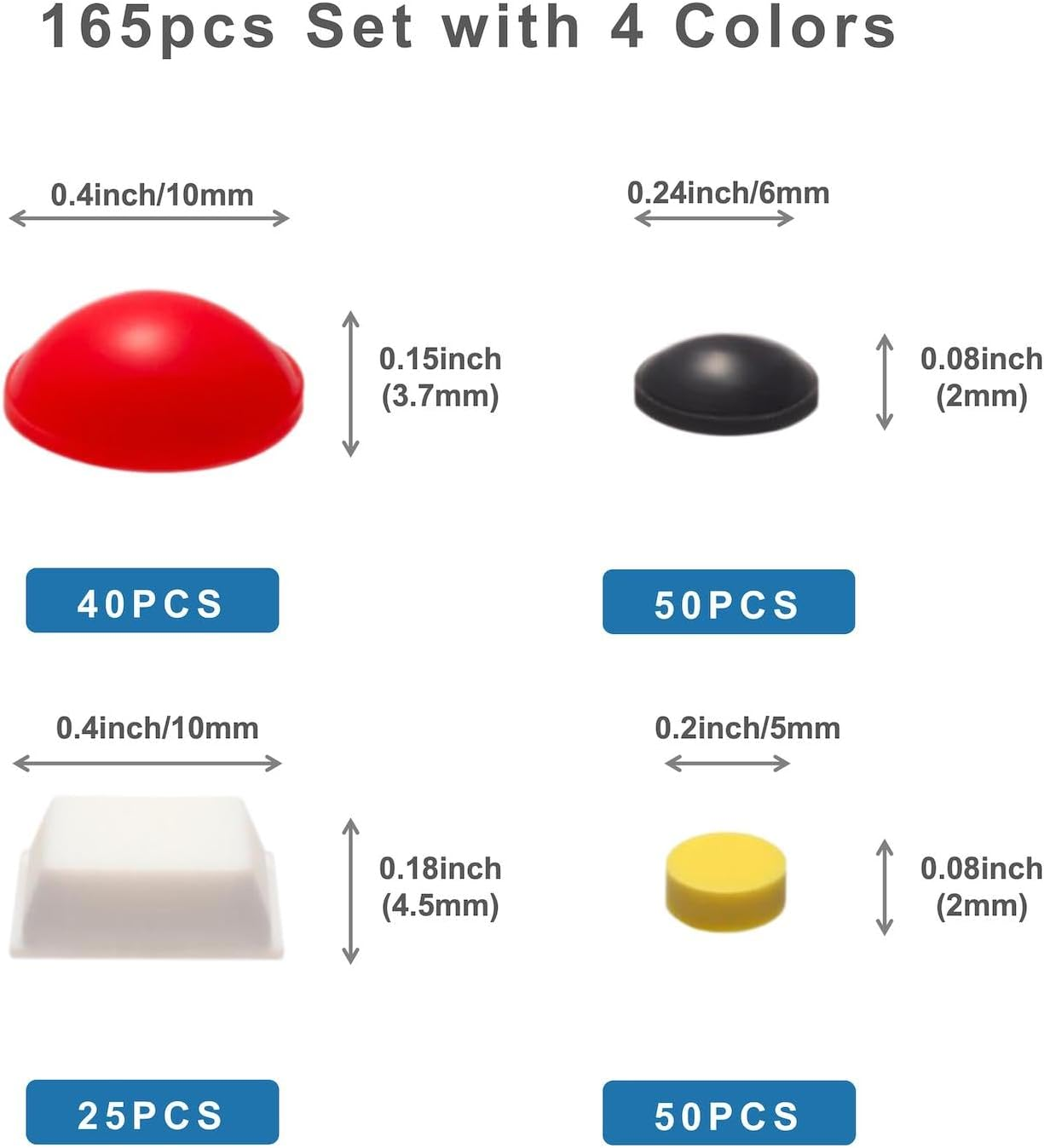 Limitlesslab Bump Dots for Visually Impaired 165 Pcs Combo Pack(4 Colors) - Low Vision Aids Braille Stickers Raised Tactile Dots for Elderly, Blind image number 4