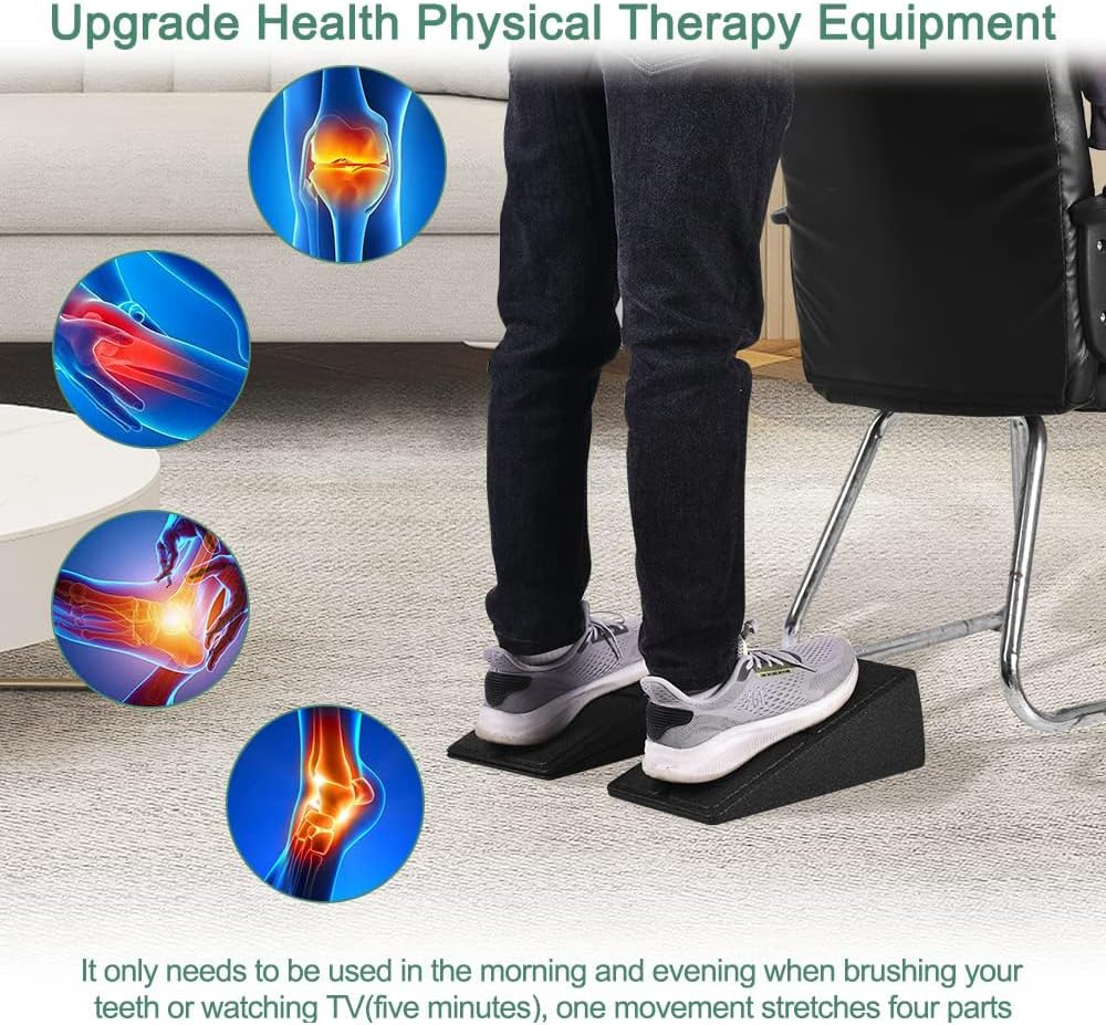 BLAZDEVE 3PCS Squat Wedge Block, Non-Slip Heel Elevated Slant Board for Squats, Weightlifting, Calf Stretching, Slant Board for Squats to Improve Squat Mobility Balance & Strength Performance