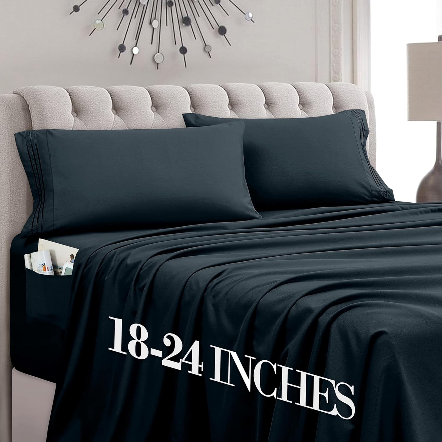 Mocassi Twin Sheet Set - Luxury Hotel 1800 Premier Bedding Sheets & Pillowcases - Ultra Soft Breathable & Cooling Bed Sheets - Deep Pocket - Wrinkle Resistant - 4 Piece Set - Twin, Hunter Green