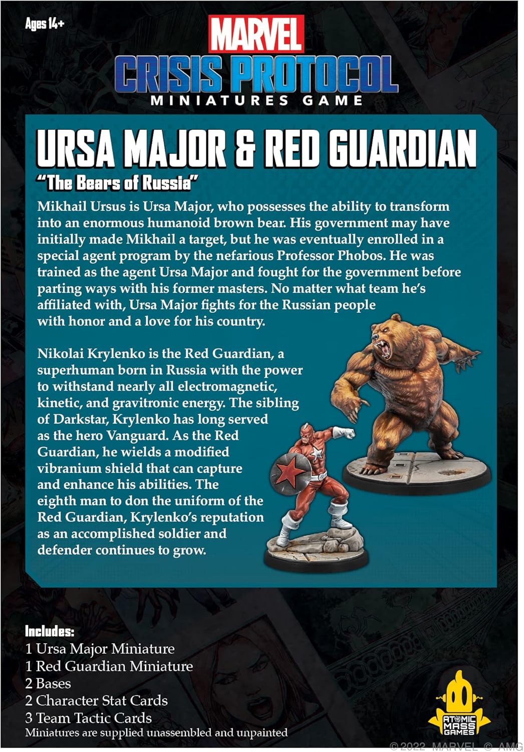 Asmodee North America Marvel Crisis Protocol Ursa Major and Red Guardian Miniatures Game image number 6