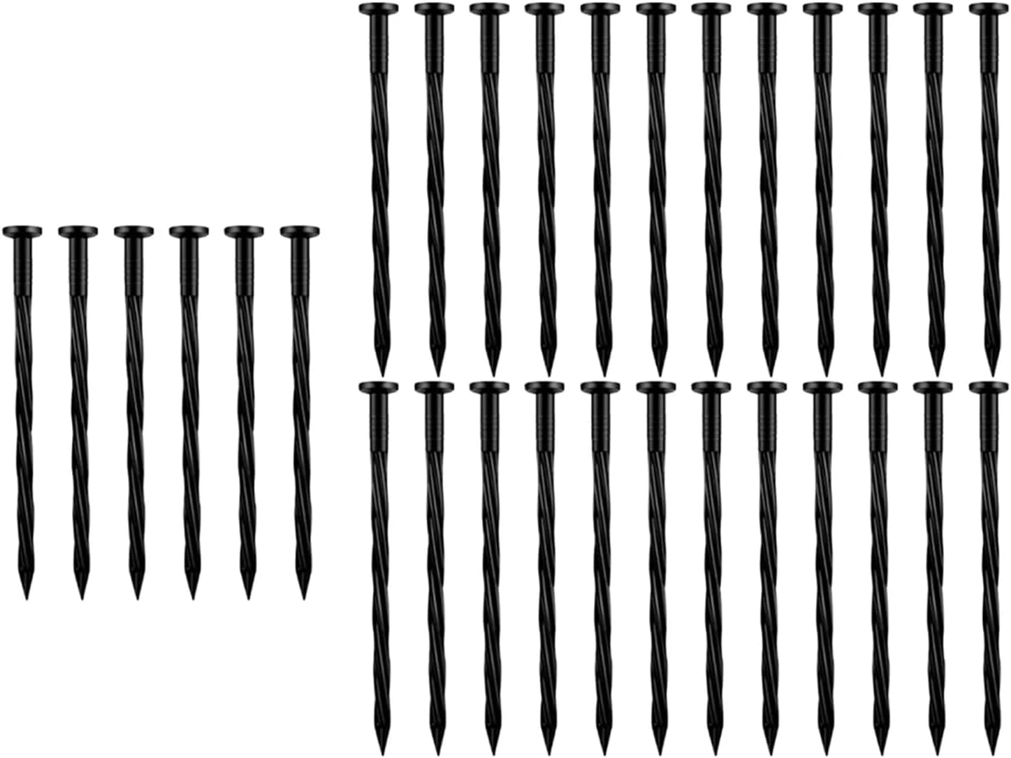 50-Pack 8-Inch Plastic Spiral Nylon Landscape Anchoring Spikes for Paver Edging, Weed Barrier, Artificial Turf & More image number 4