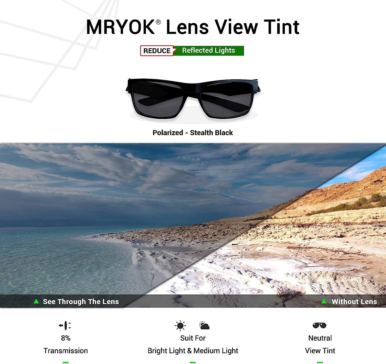 Mryok Replacement Lenses for Arnette Booger An4234-61Mm - Options image number 3