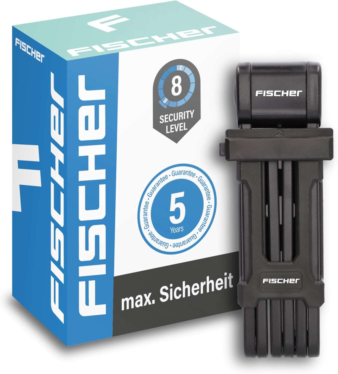 Fischer Folding Lock with Bracket and 2 Security Keys image number 2