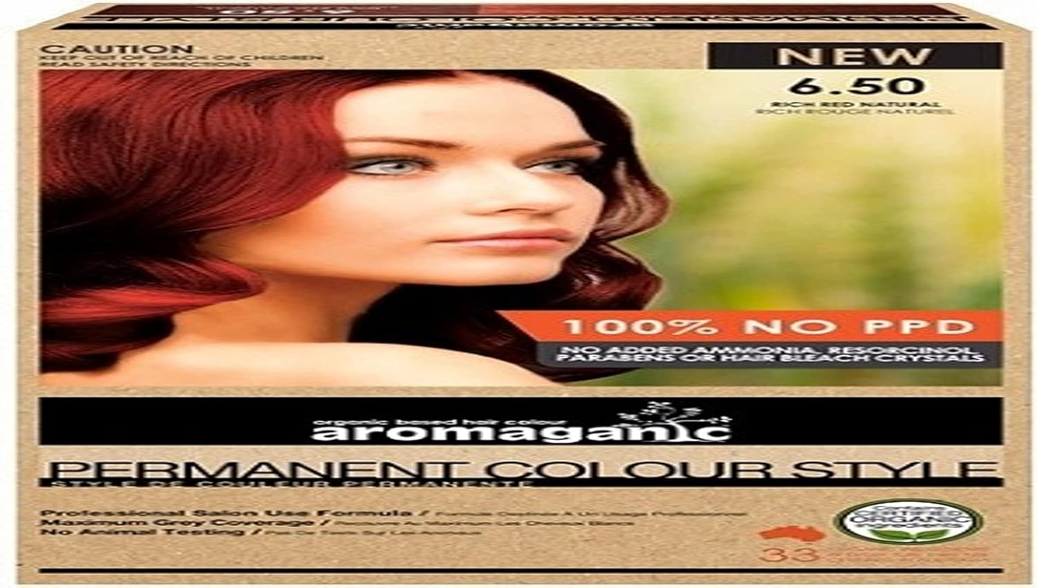 Aromaganic Permanent Hair Colour, 6.50RN Dark Blonde Red Natural