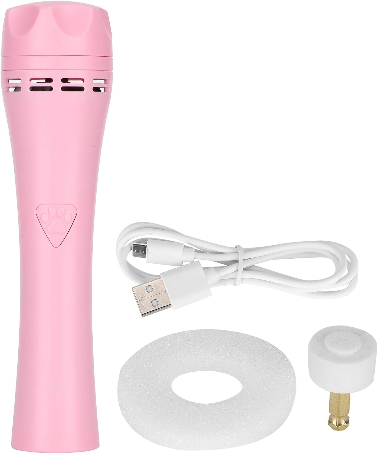 USB Rechargeable Dog Nail Grinder,Pet Nail Trimming & Smoothing Tool,Quiet 3 Speed Claw Grooming Machine for Home Use Suitable for Dogs & Cats Pink image number 1