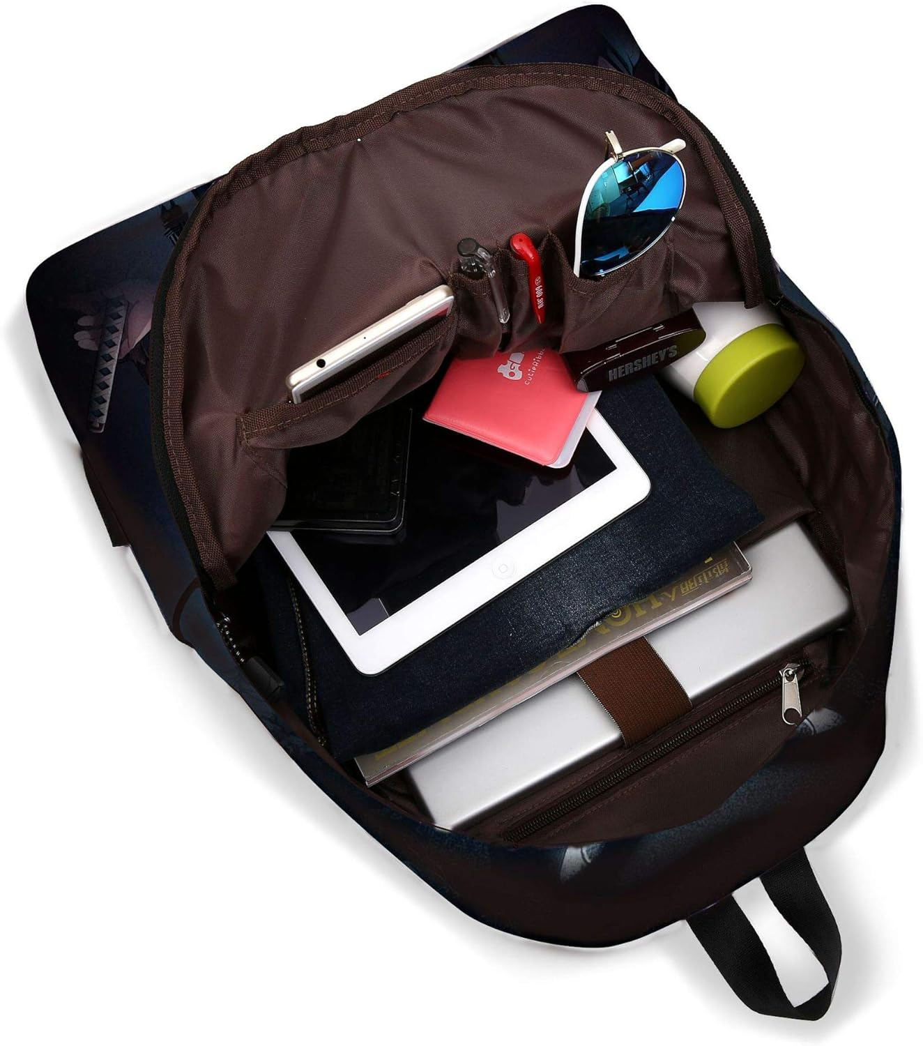 Yumenam Anime Theme Backpack Crossbody Bag Pencil Case 3Pcs Set Tanjirou Nezuko 3D Printing Laptop Backpack School Bag Outdoor Travel Bag Daypacks for Anime Demon Slayer Lovers image number 1