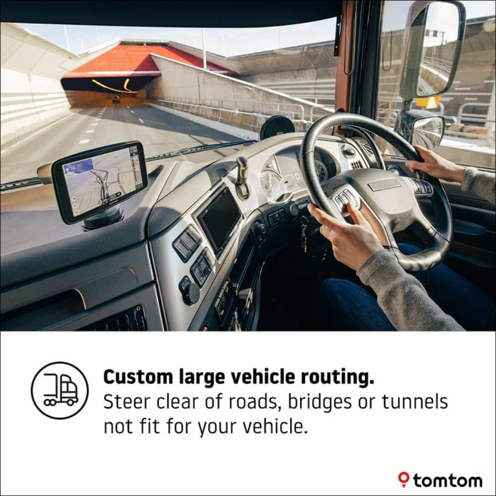 Tomtom Truck Sat Nav GO Expert, 7 Inch HD Screen, with Custom Large Vehicle Routing and Pois, Traffic Congestion Thanks to Tomtom Traffic, World Maps, Live Restriction Warnings, Quick Updates via Wifi image number 6