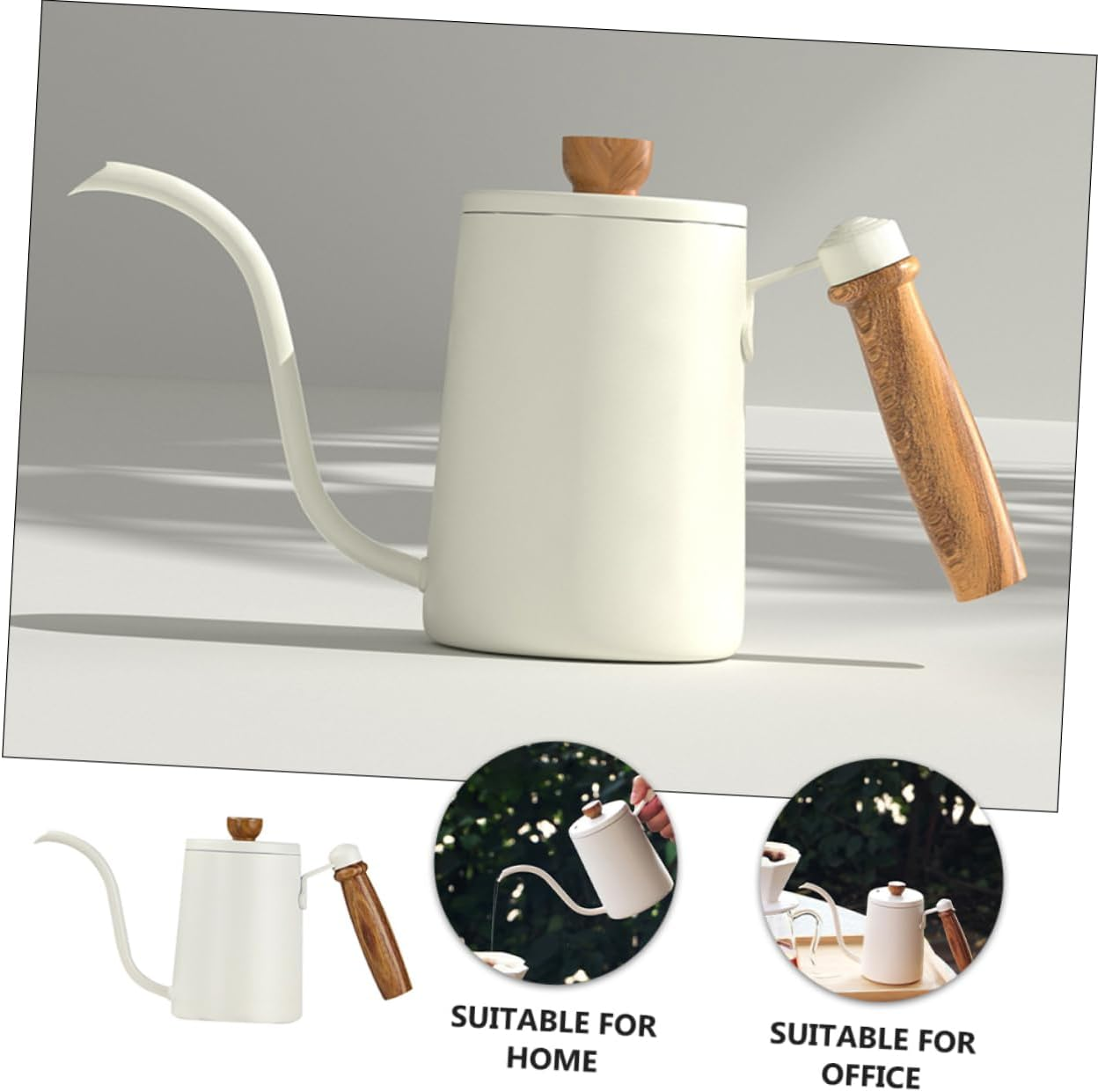 DONFAMDS Hand Brew Coffee Maker Tea Pot Infuser Drip Coffee Pot Stand Stainless Steel Easy Clean image number 4