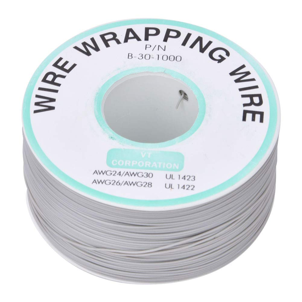 Marhynchus Gray OK Wire Printed Circuit Board Repairing Tin Plated Copper 30AWG Wrapping Jumper Wire Copper 30AWG 300 M image number 4