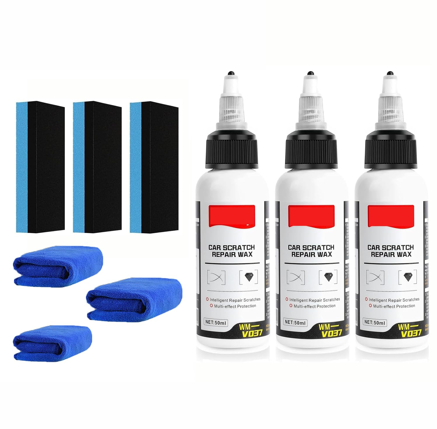 3Pcs V-Vaxy Car Scratch Repair Wax, Ultimate Paint Restorer, Removal Kit, Car Paint, Scratchs Repairs Waxs for Car,Cars Scuff Removal