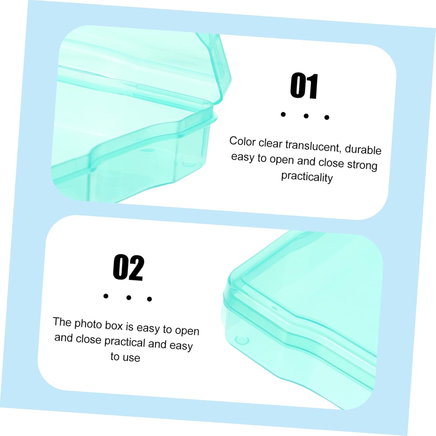 4X6 Inch Photo Storage Box and Organizer Case for Photos and Cards Colorful Single Piece Container Suitable for Craft Supplies and Home Organization in Australia