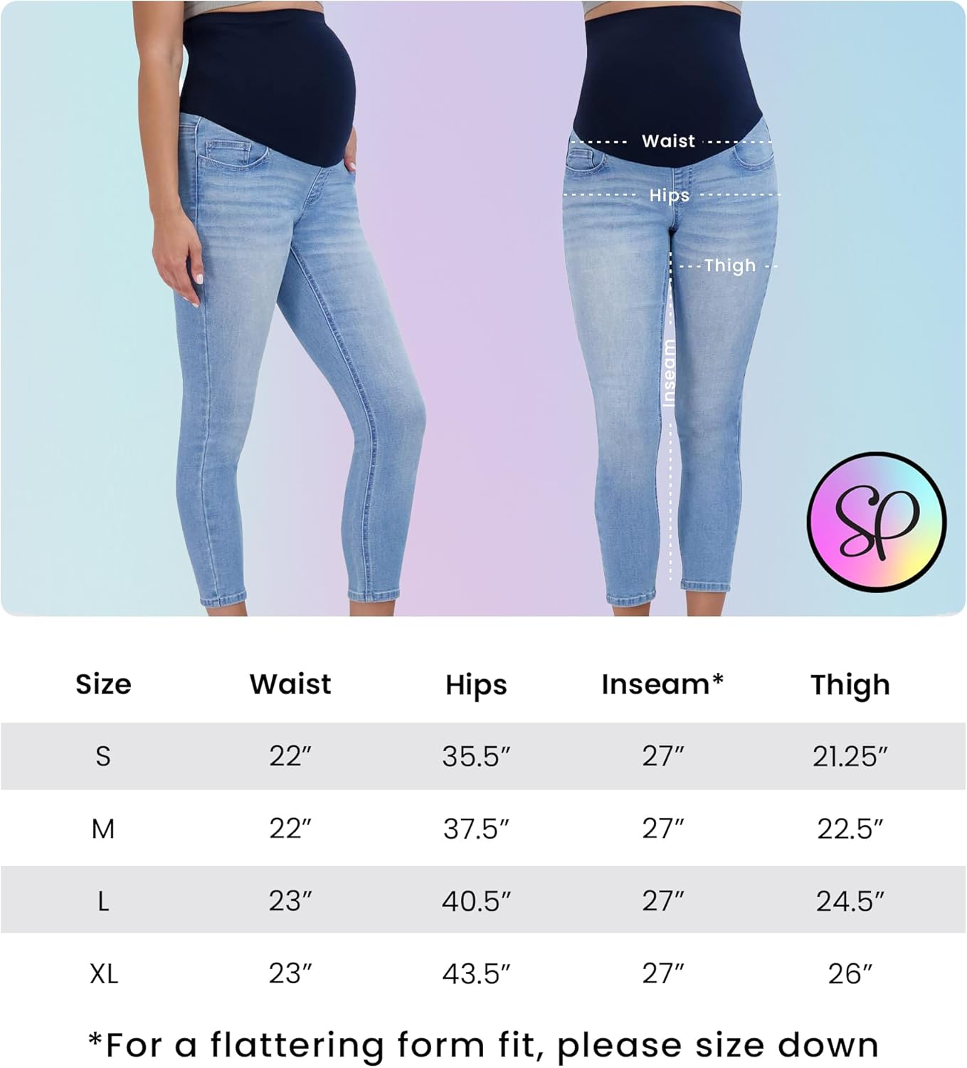 Savi Parker Women&rsquo;S Maternity Jeans over the Belly - Pregnancy Clothes for All Seasons, Maternity Pants image number 3