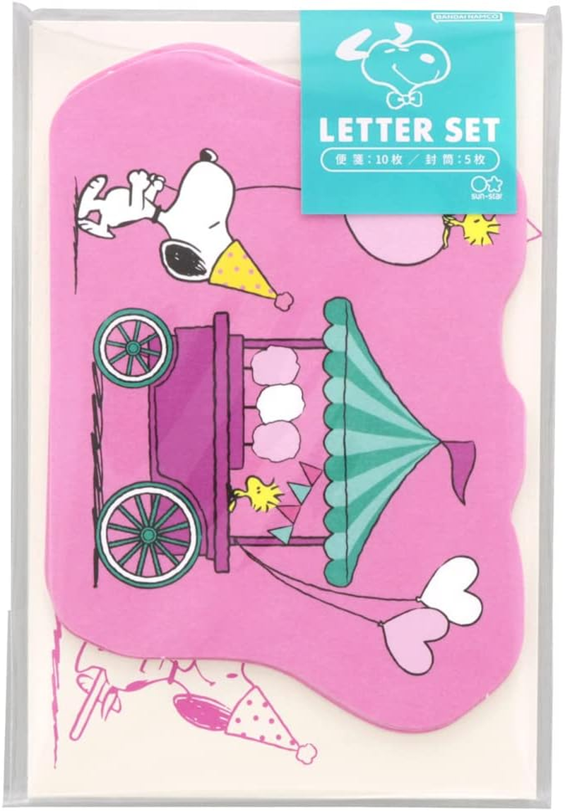 Sunstar Stationery S8906017 Snoopy Letter Set, Die Cut, Play with Colors, Pink image number 2