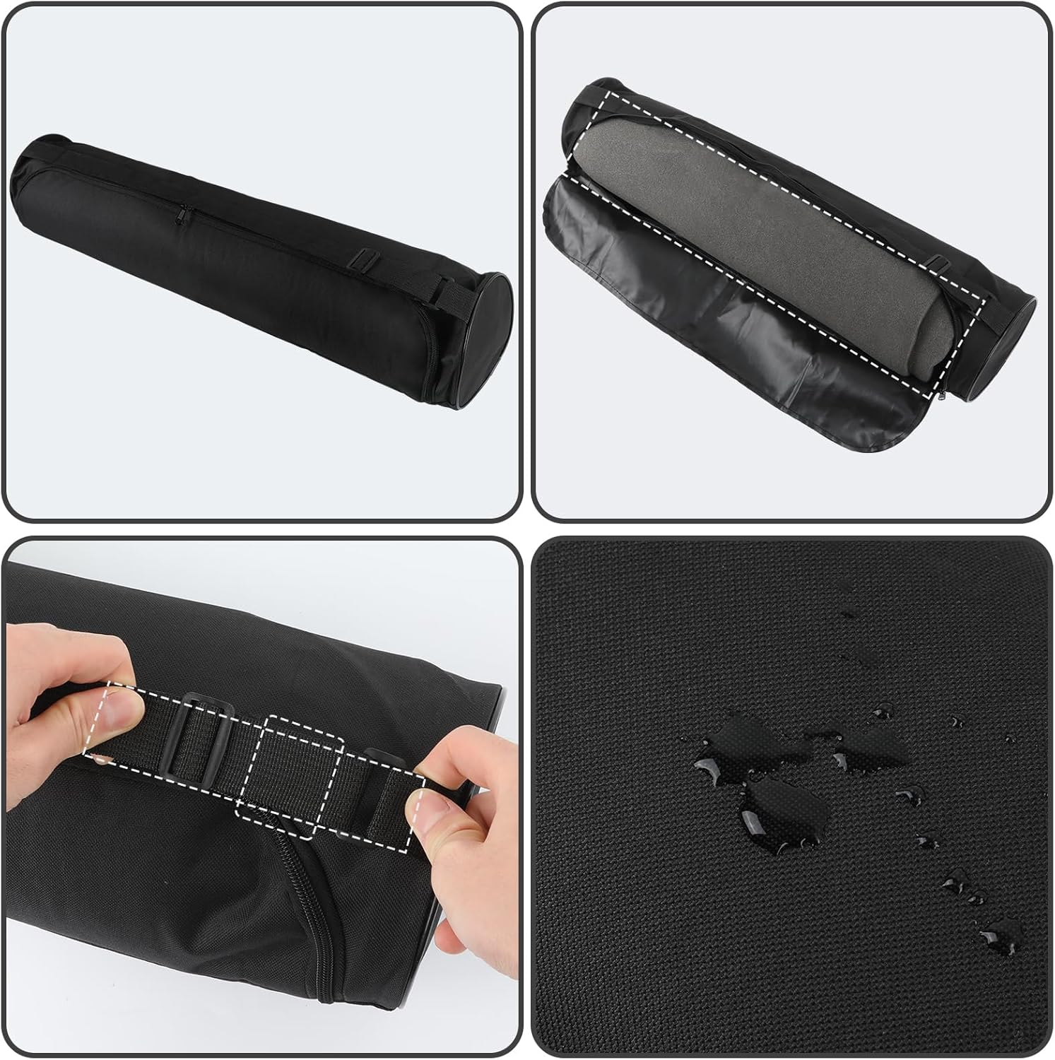 BBQ Tool Storage Bag, Oxford Outdoor Cushion Bag, Black Grill Bag for Accessories, Foldable and Portable Grill Bags for Camping, Hiking, BBQ, Black, Useful, Black, Useful image number 1