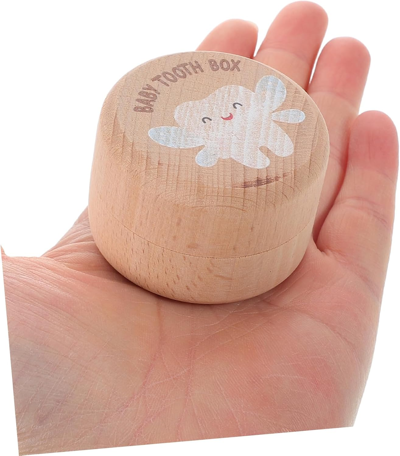 Sosoport Wooden Baby Tooth Keepsake Box Toddler Teeth Collection Container Boys Girls Newborn Memory Case 2Pcs Set Souvenir image number 5